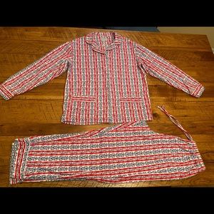 Lanz of Salzburg Red Tyrolean Women’s Small Flannel Pajama